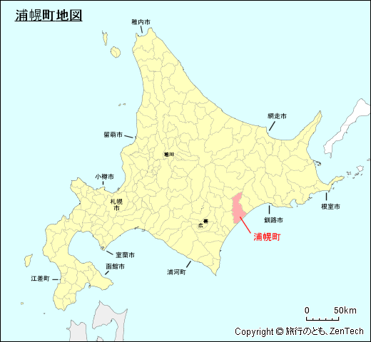 北海道浦幌町地図