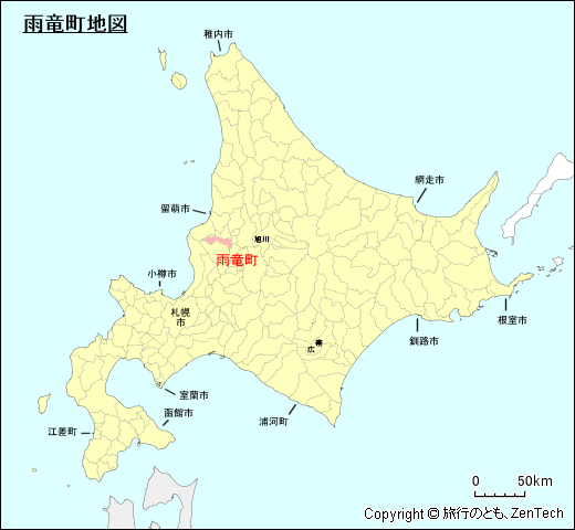 北海道雨竜町地図