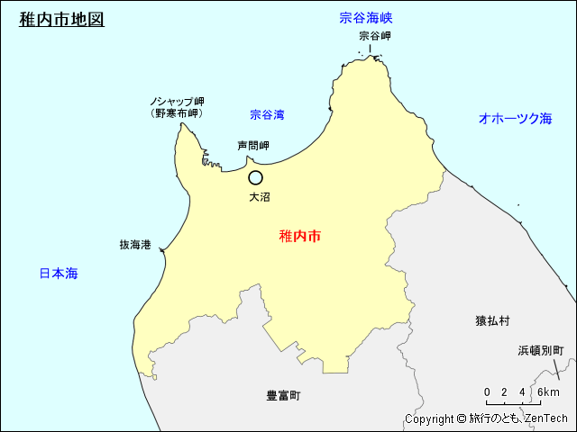 稚内市地図