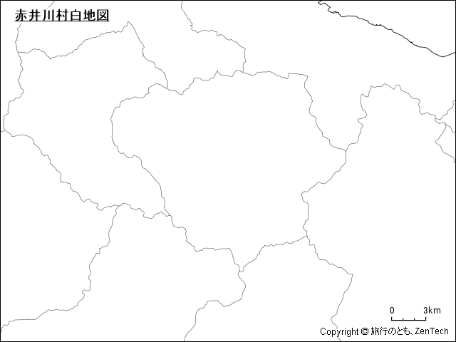 赤井川村白地図
