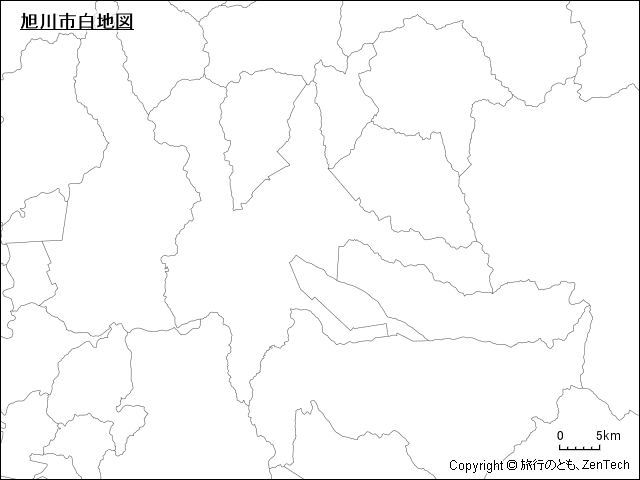 旭川市白地図