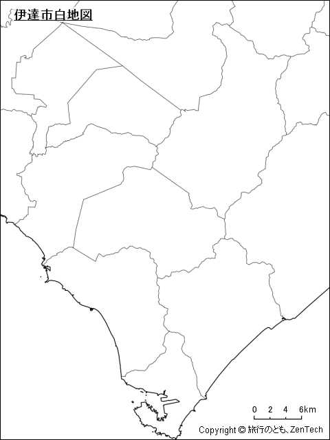 伊達市白地図