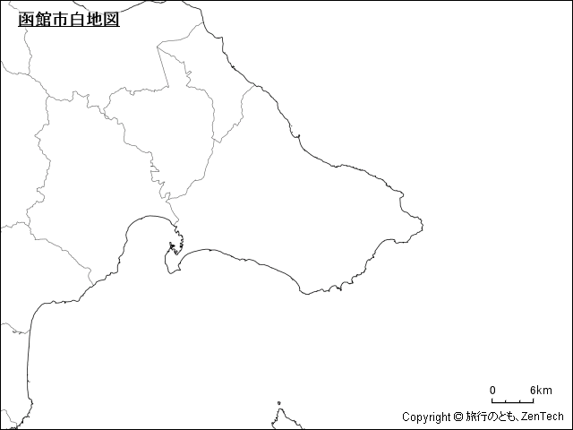 函館市白地図