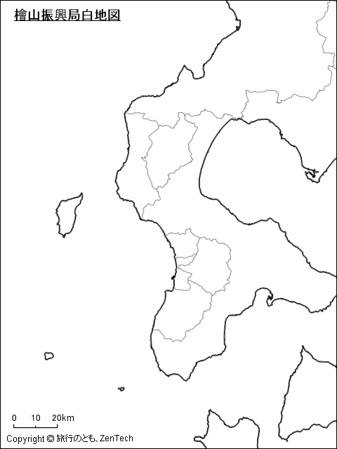 檜山振興局白地図