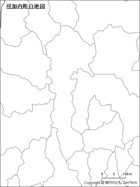幌加内町白地図