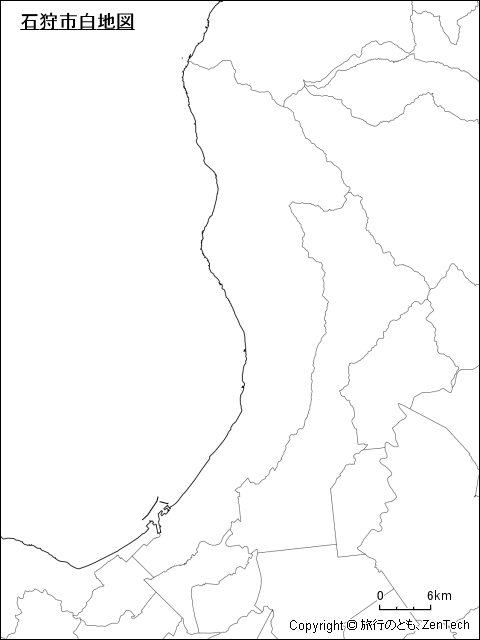 石狩市白地図