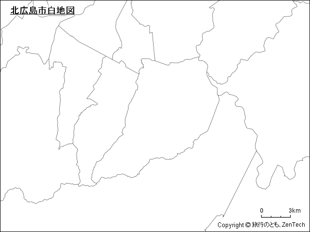 北広島市白地図