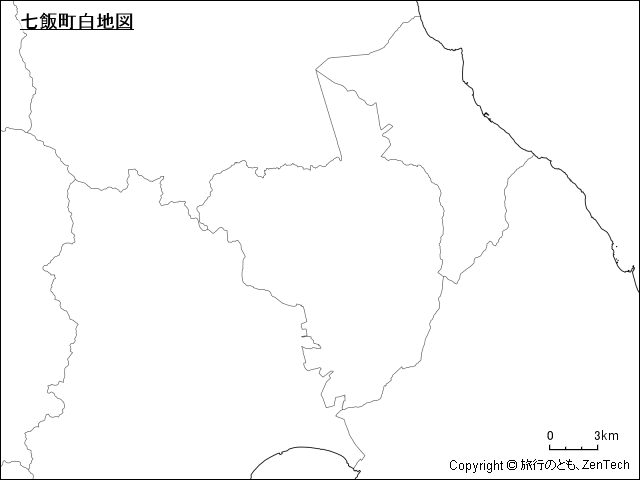 七飯町白地図