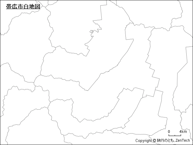 帯広市白地図