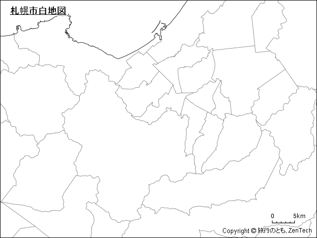 札幌市白地図