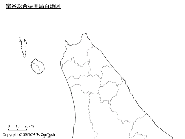 宗谷総合振興局白地図