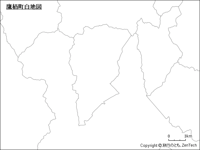 鷹栖町白地図