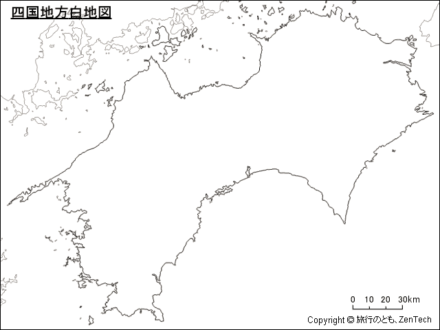 四国地方地図 旅行のとも Zentech