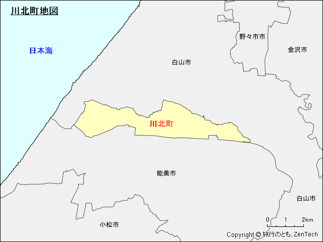 川北町地図