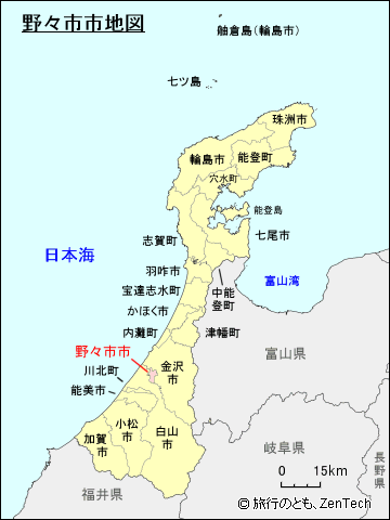 石川県野々市市地図