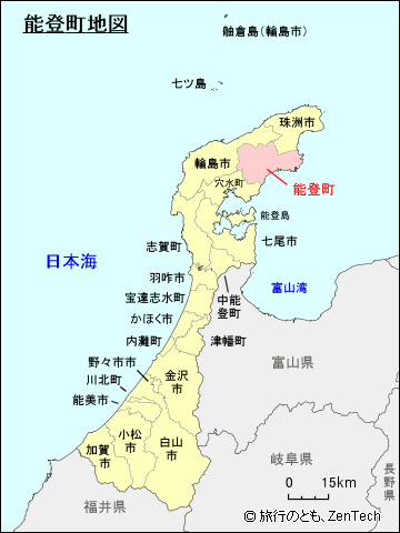 石川県能登町地図