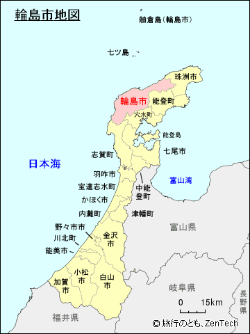 石川県輪島市地図