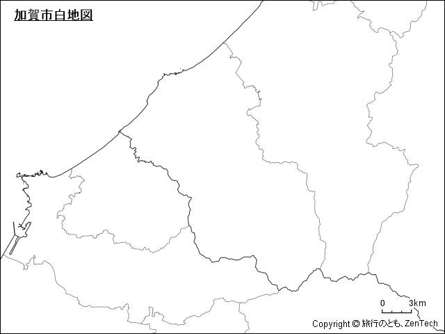 加賀市白地図