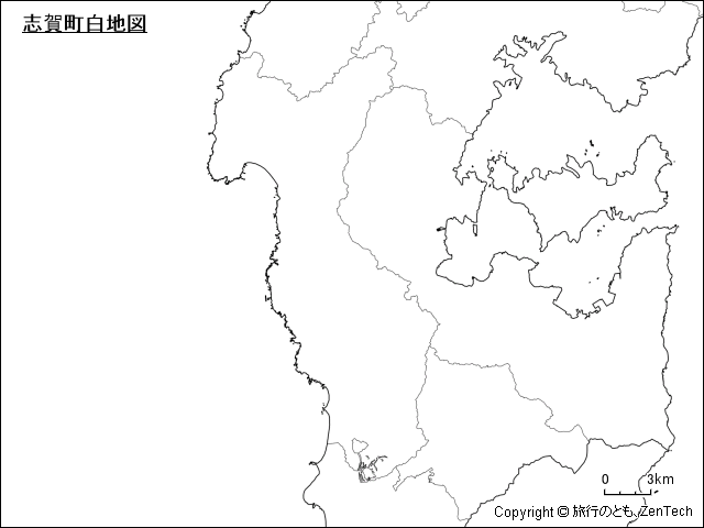 志賀町白地図