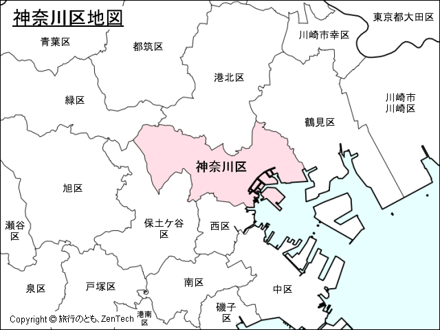 横浜市神奈川区地図