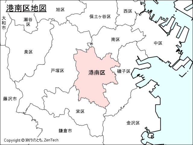 横浜市港南区地図