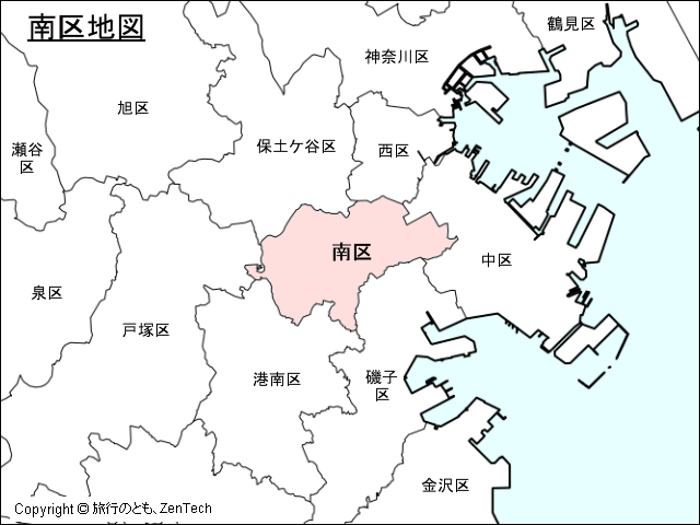 横浜市南区地図