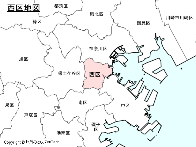 横浜市西区地図