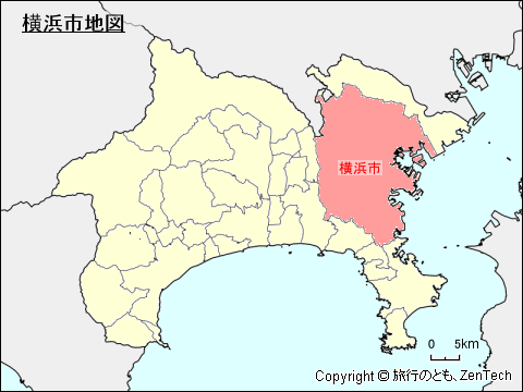 横浜市 地図 旅行のとも Zentech