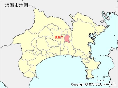 神奈川県綾瀬市地図