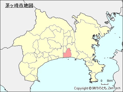 神奈川県茅ヶ崎市地図