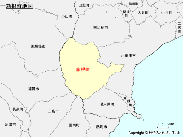 箱根町地図