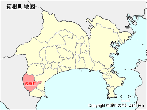 神奈川県箱根町地図