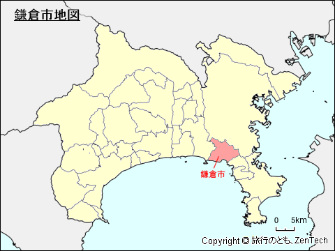 神奈川県鎌倉市地図