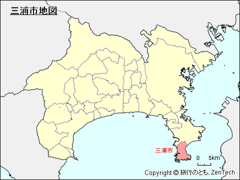 神奈川県三浦市地図