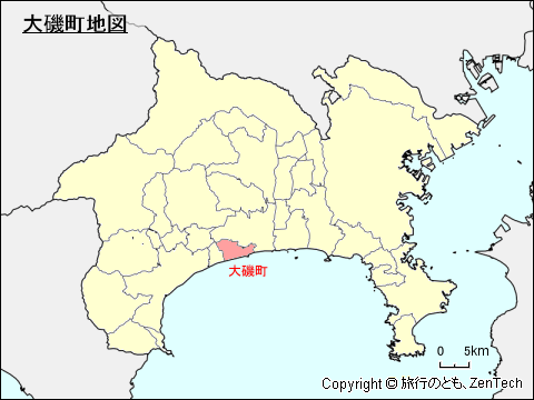 神奈川県大磯町地図