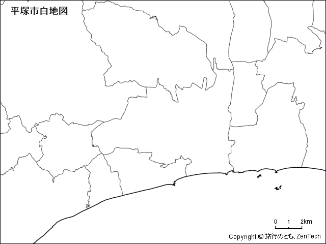 平塚市白地図