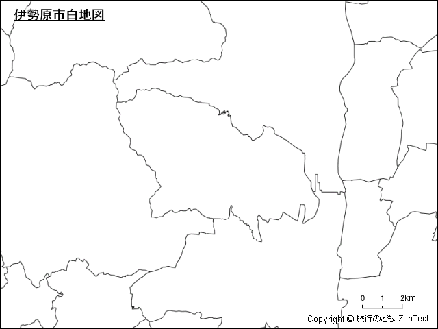 伊勢原市白地図