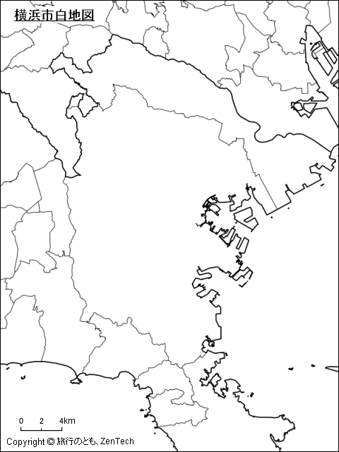 横浜市白地図