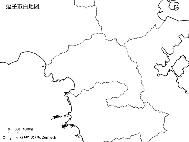 逗子市白地図