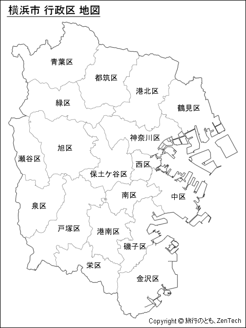 横浜市 行政区 地図