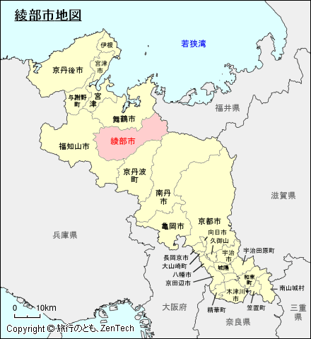 京都府綾部市地図