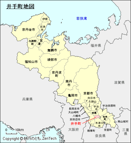京都府井手町地図