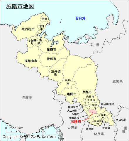 京都府城陽市地図