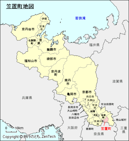 京都府笠置町地図