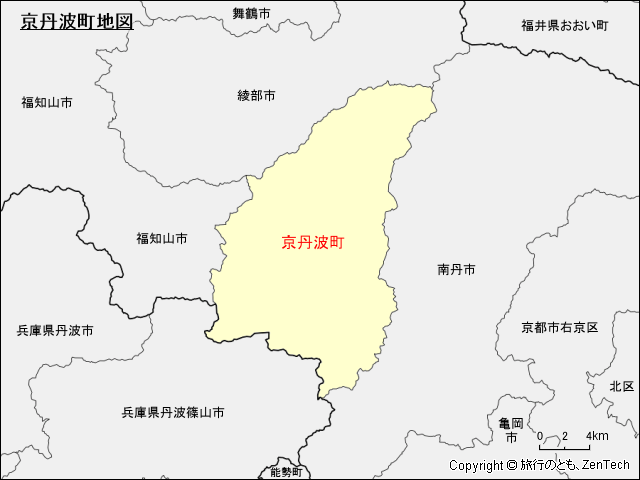京丹波町地図