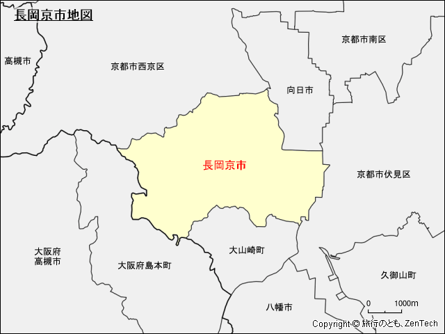 長岡京市地図
