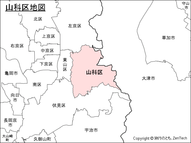 京都市山科区地図