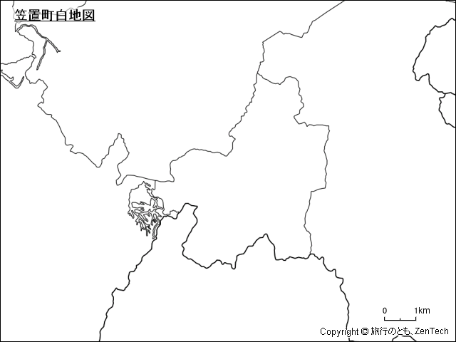 笠置町白地図