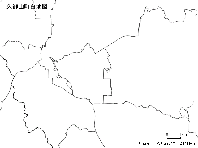 久御山町白地図