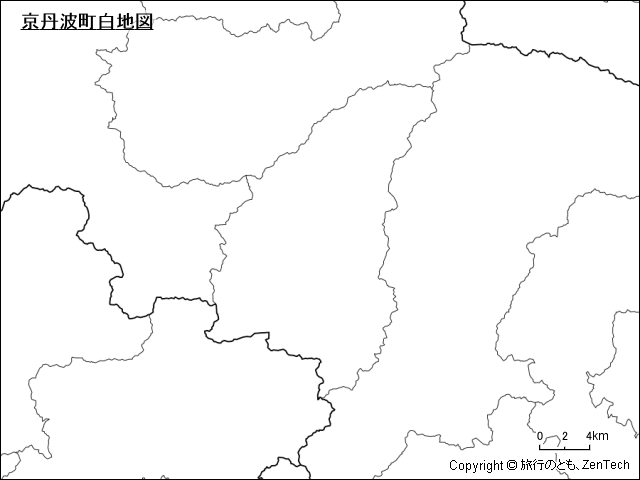 京丹波町白地図
